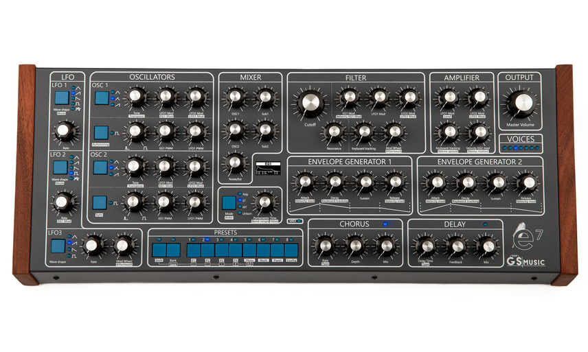 e7 Analog Polyphonic Synthesizer (grey)