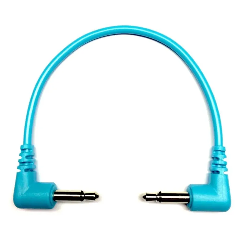 Right Angled Cables 6-Pack (Cyan) 5 cm