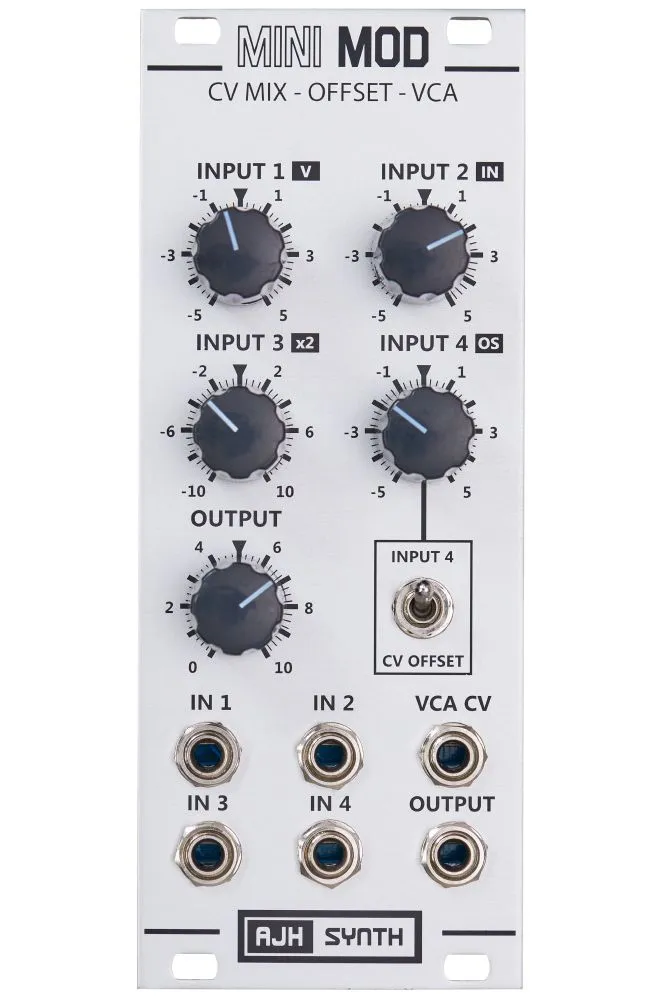AJH Synth - MiniMod CV Mix/Offset/VCA (silver) - SchneidersLaden AJH Synth - MiniMod CV Mix/Offset/VCA (silver) - SchneidersLaden