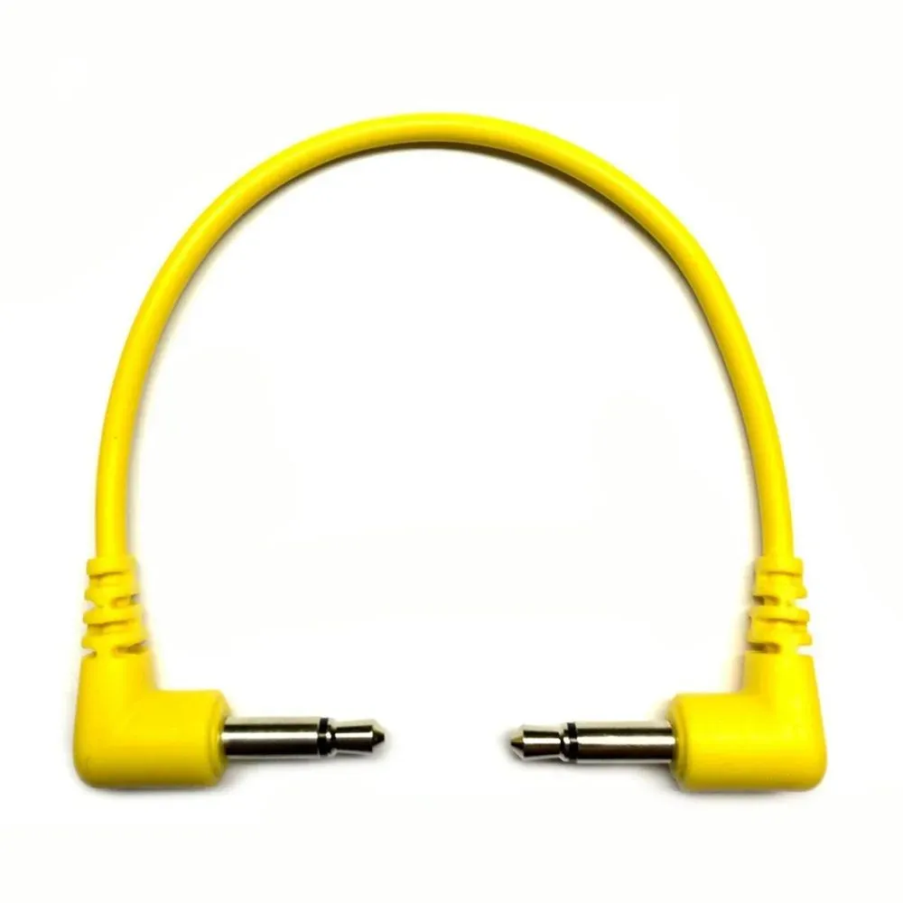 Right Angled Cables 6-Pack (Yellow) 5 cm