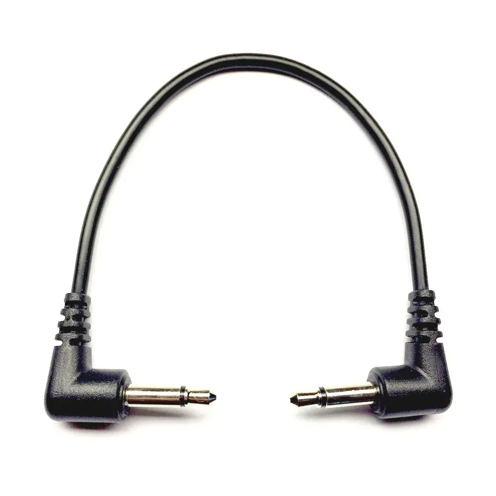 Right Angled Cables 6-Pack (Black) 5 cm